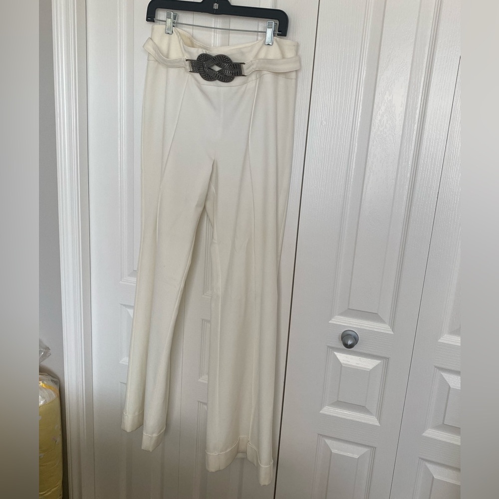 Cream coloured dress pants from Melanie Lyne